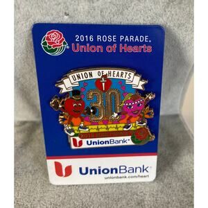 Rare 2016 Rose Parade 30th Union of Hearts Bank American Heart Association Pin